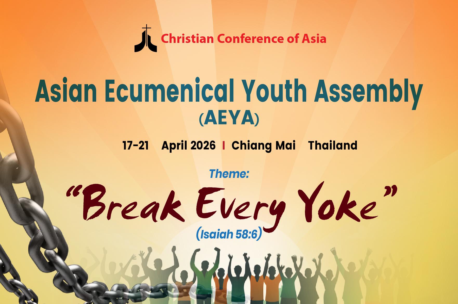 Fifth Asian Ecumenical Youth Assembly (AEYA-2026) to focus on the theme “Break Every Yoke”