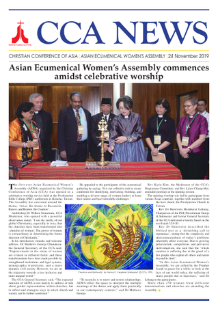 CCA – Asian Ecumenical Women’s Assembly Newsletter 24 November 2019