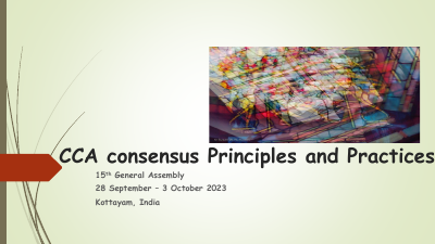 CCA consensus Principles and Practices