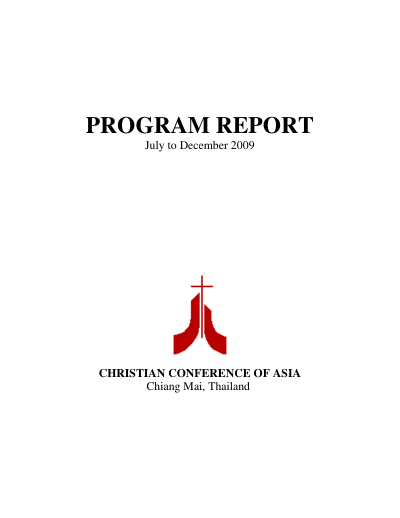 2009 July Dec Program Report