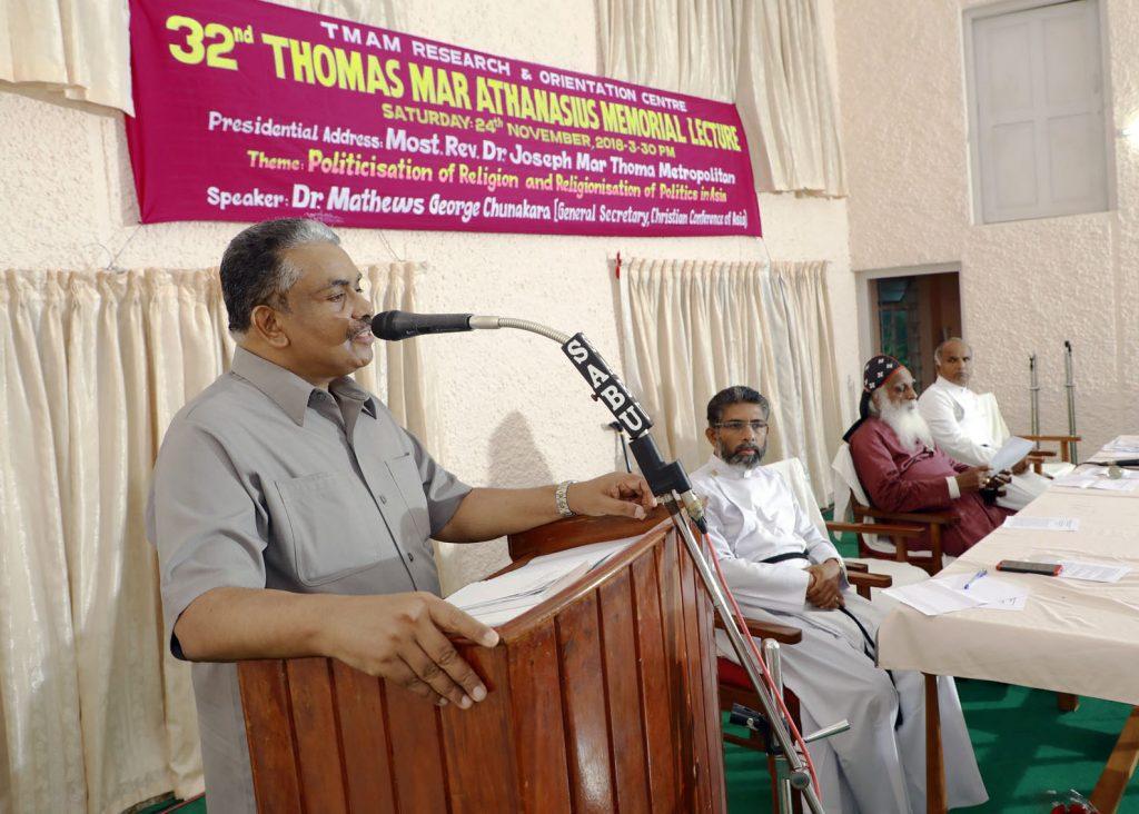 Politicisation of Religion and Religionisation of Politics become pervasive social phenomena in Asia, says CCA General Secretary